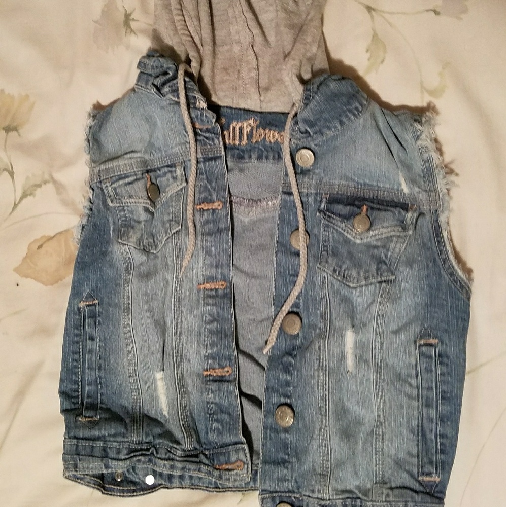 Kids Hooded Jean Jacket